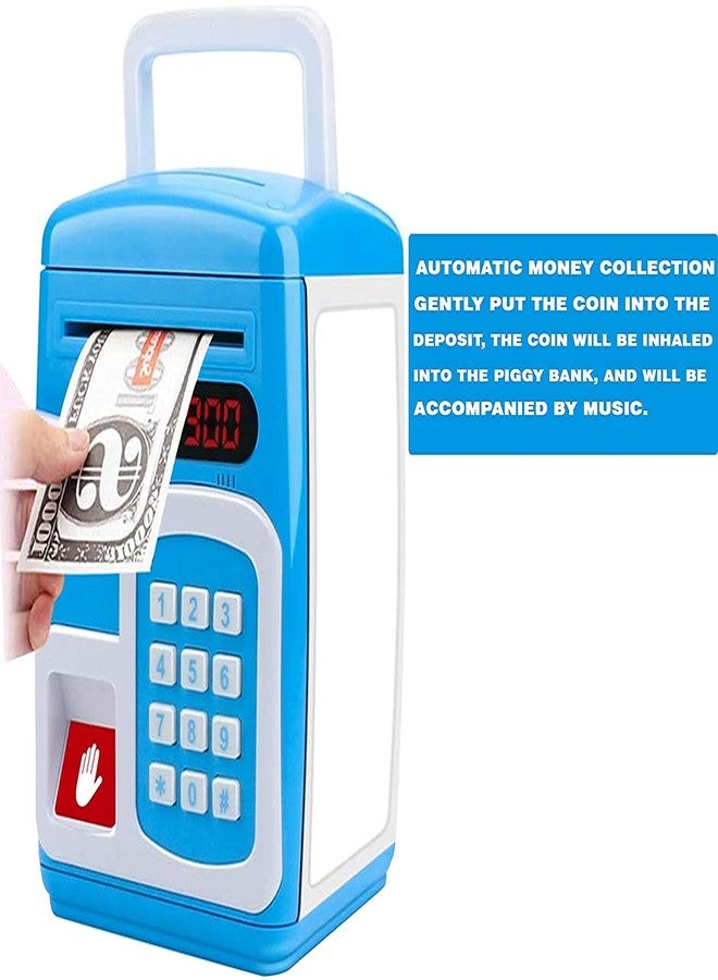 KITIKITTZ KITI Kits Fingerprint Sensing Money Safe Bank with Double Protected Password & Fingerprint Sensor Toy (Blue) - Image 3